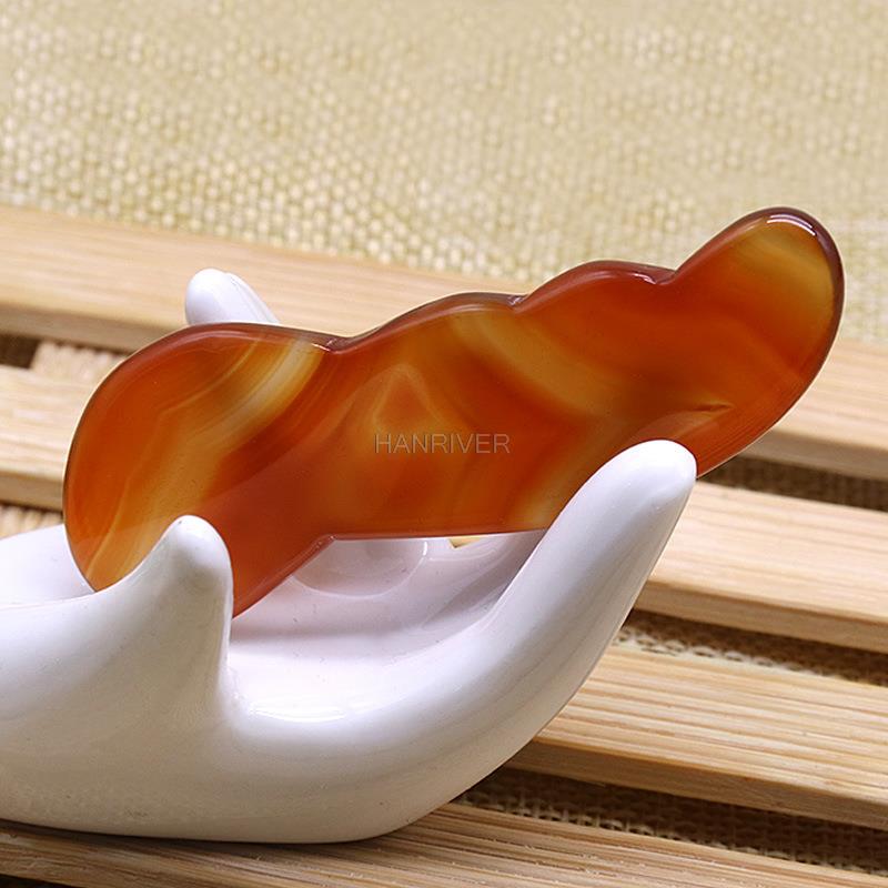 Gua Sha Tool Rose Quartz - Натуральный розовый кварц, нефритовая доска Гуаша,