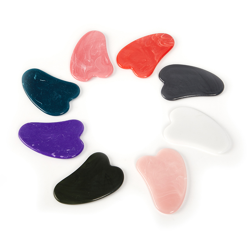 Gua Sha Tool Rose Quartz - Нефритовый массажер для лица, скребки для