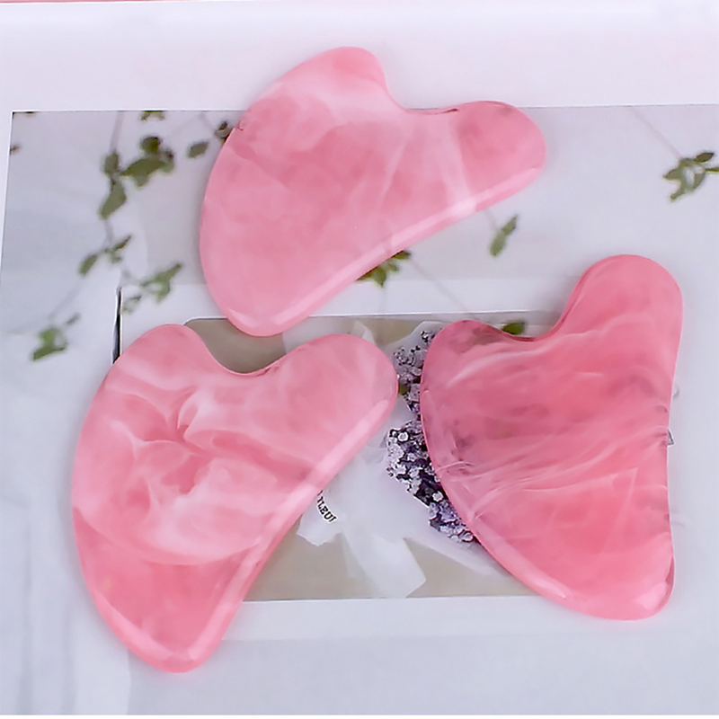 Gua Sha Tool Rose Quartz - Натуральный камень, нефритовый скребок гуаша, розовый