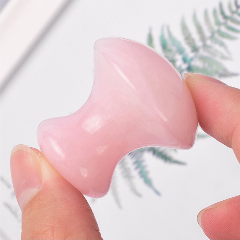 Gua Sha Tool Rose Quartz - 1 шт., грибная форма, гуаша, массаж