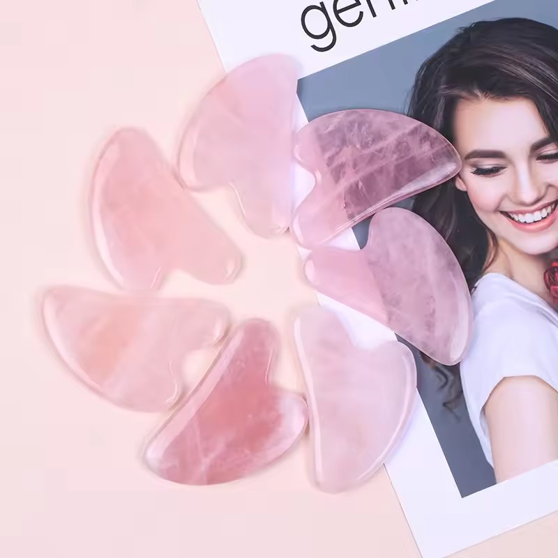 Набор из 5 розовых скребков дл – обзор и цена Gua Sha Tool Rose Quartz