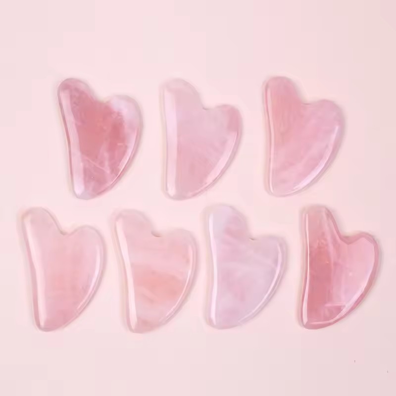 Набор из 5 розовых скребков дл – обзор и цена Gua Sha Tool Rose Quartz