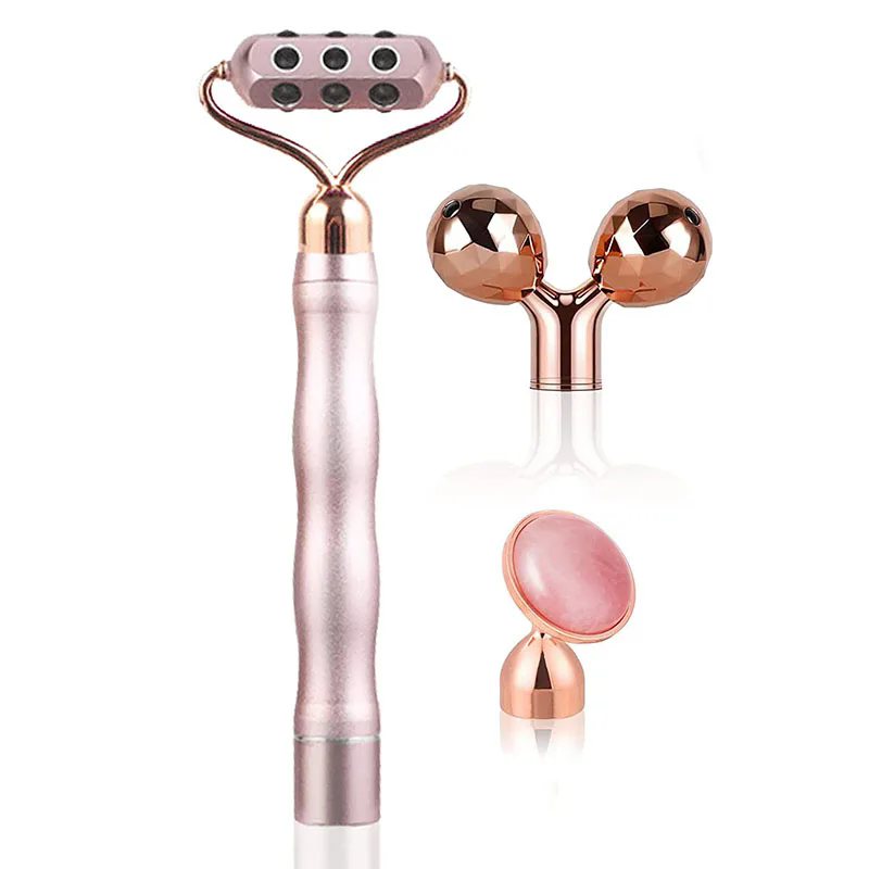 3 в 1 3D ролик с германиевым к – обзор и цена Gua Sha Tool Rose Quartz