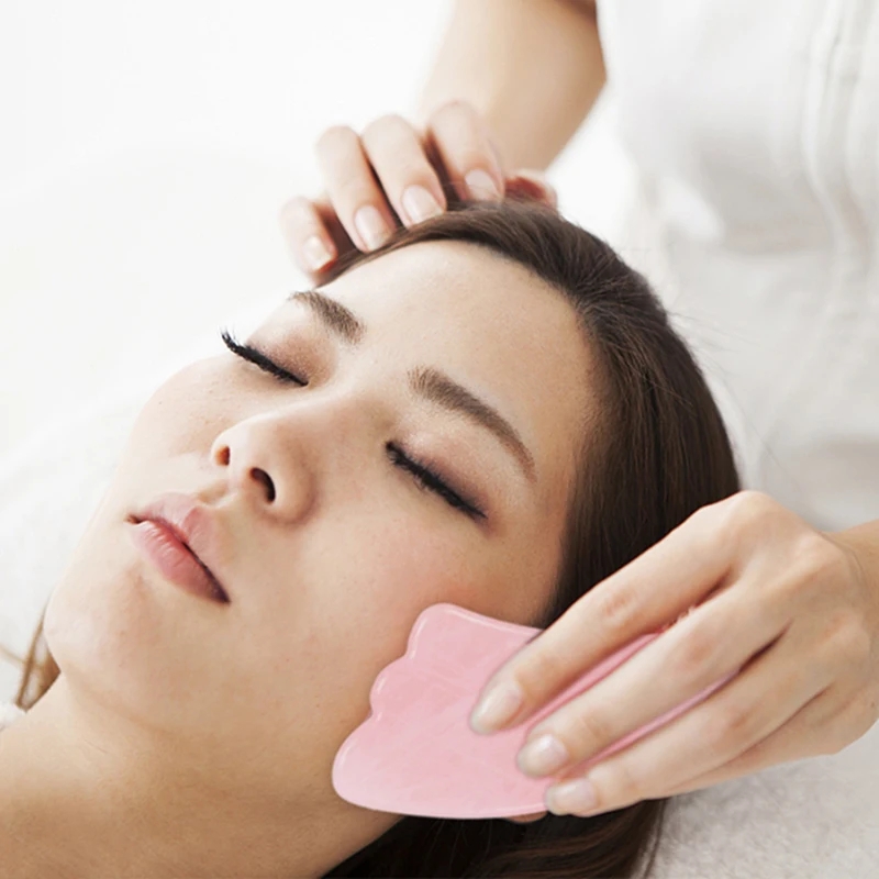 Розовый кварц Гуа Ша, натураль – обзор и цена Gua Sha Tool Rose Quartz