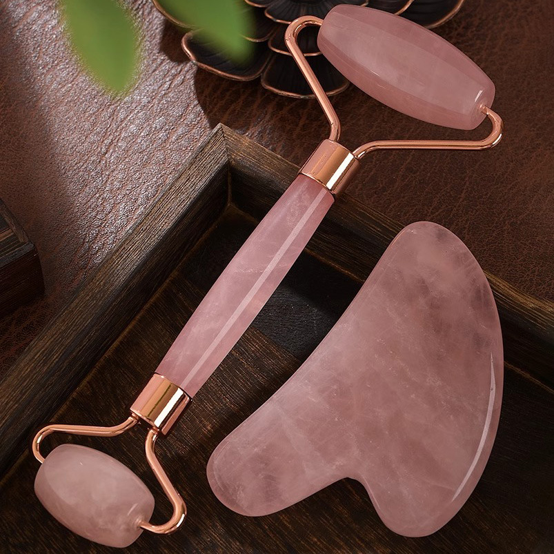 Набор для массажа лица из розо – обзор и цена Gua Sha Tool Rose Quartz