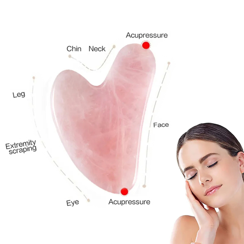 Массажер для лица из натуральн – обзор и цена Gua Sha Tool Rose Quartz